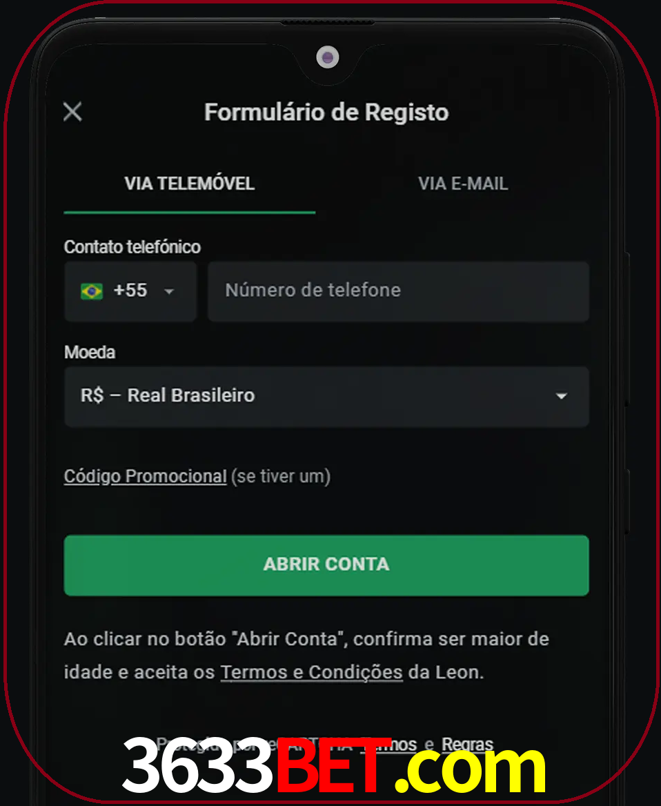 Abra o aplicativo e inicie o processo de registro.